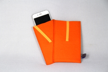 Filz-Smartphonehülle in orange